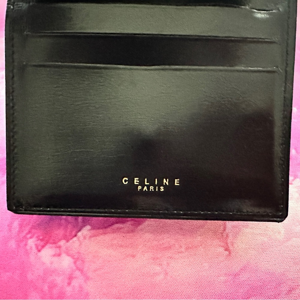 Vintage Celine Paris Unisex Wallet (EVC; Black/Gold) - Picture 6 of 10